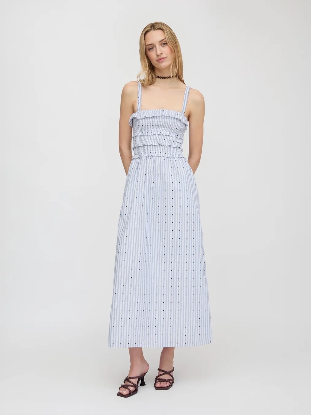 Hill House Annalise Dress in Swiss Dot Sz XS